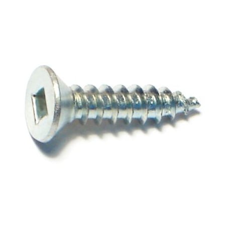 Midwest Fastener Sheet Metal Screw, #8 x 3/4 in, Zinc Plated Steel Flat Head Square Drive, 100 PK 08610